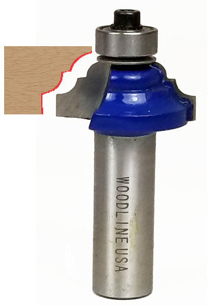 Double Roman Ogee Router Bit WL-1245 5/32" Radius; 1-1/8" Dia; 1/2" Cut Length; 1/2" Shank Woodline USA