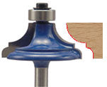 French Cove & Bead WL-1268 1/8"-3/8" Radius, 1-1/2" Dia, 5/8" Cut Length, 1/4" Shank Woodline USA