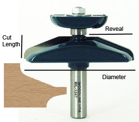 WL-1347 Traditional, 3-1/4" Dia, 5/8" Cut Length, 1-5/16" Reveal, 1-7/8" Dia UC, 1/2" Shank Woodline USA