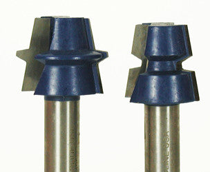 WL-1495-11 Lock Miter Bits 11-1/4° Angle; 1-7/8" Dia; 1-1/16" Length; 3/8-1" Material; Two Piece Set; 1/2" Shank Woodline USA