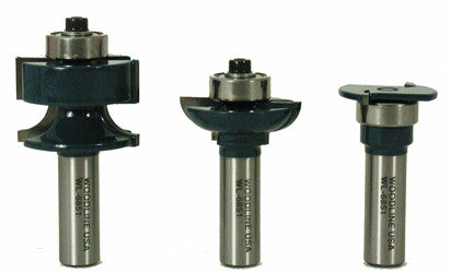 Glass panel door router bit set WL-6851 Roundover Profile, 1-1/2" Dia, 3/8" Radius Profile, 1/2" Shank Woodline USA