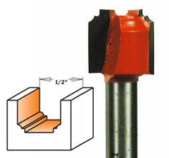 Plunging Molding Router Bit 865.101.11 Classic Bead 3/64" Radius, 1/2" Dia, 1/2" Cut Length, 1/4" Shank CMT