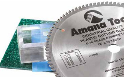 Amana Tool LB10801 Carbide Tipped Non-Melt Plastic 10 inch Dia x 80T M-TCG -2 Deg 5/8 Bore