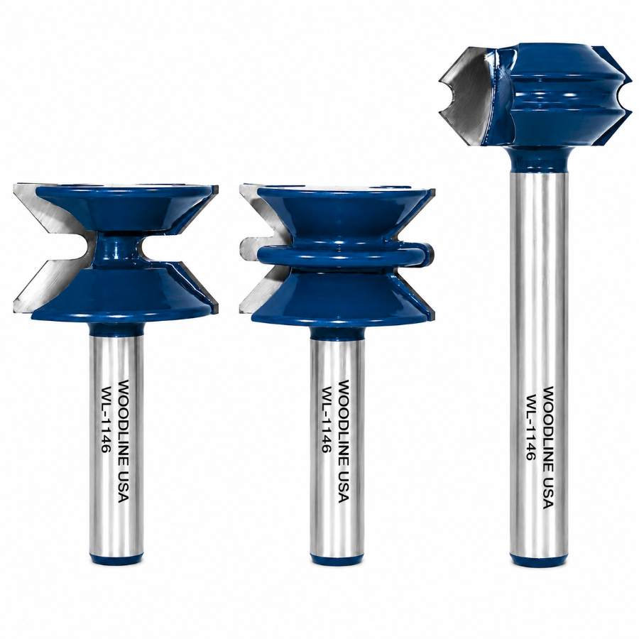 WL-1146 WAINSCOT PANELING ROUTER BITS 3 PC SET