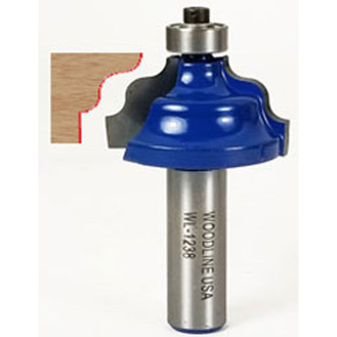 Classical Wave Router Bit WL-1238 5/32" Radius; 1 1/2" Dia; 3/4" Cut Length; 1/2" Shank Woodline USA