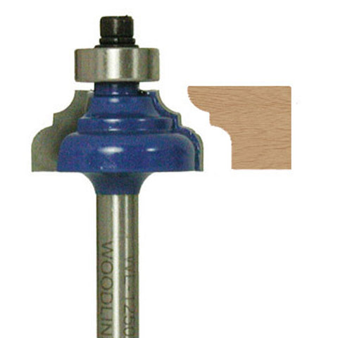 Classical Cove & Bead Router Bit WL-1250 5/32" Radius, 1-1/8" Dia, 1/2" Cut Length, 1/4" Shank Woodline USA
