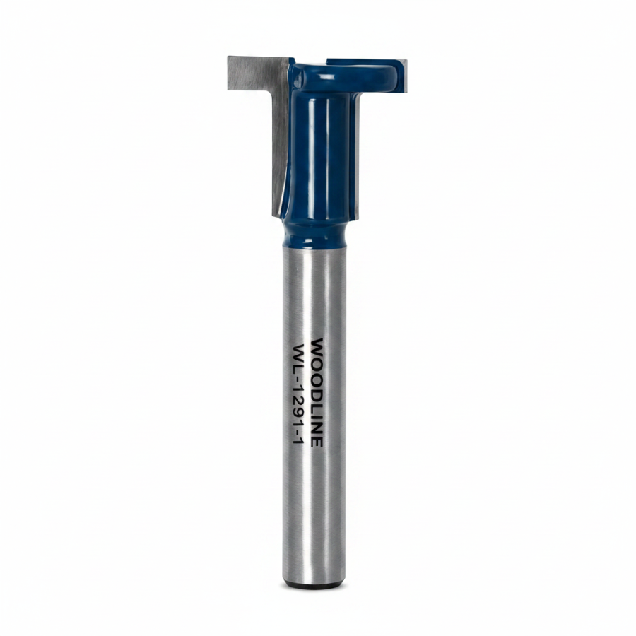 T-Slot Router Bit WL-1291-1 Straight 3/4" Lg Dia, 3/8" Sm Dia, 1/8" Slot Height, 1/4" Shank Woodline USA