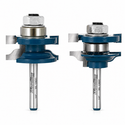 RAIL & STILE 2pc ROUTER BITS WITH 1/4" SHANK