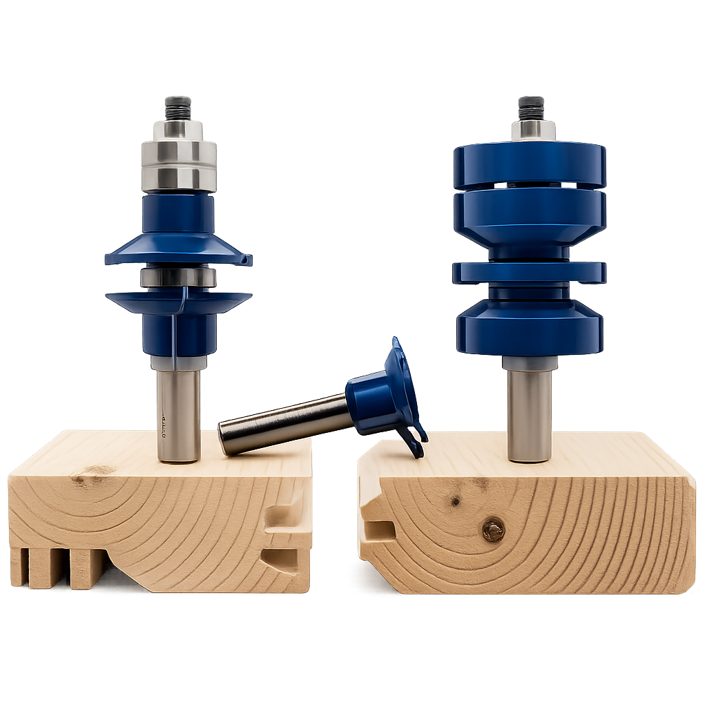 INTERIOR/EXTERIOR DOOR RAIL & STILE ROUTER BIT SETS