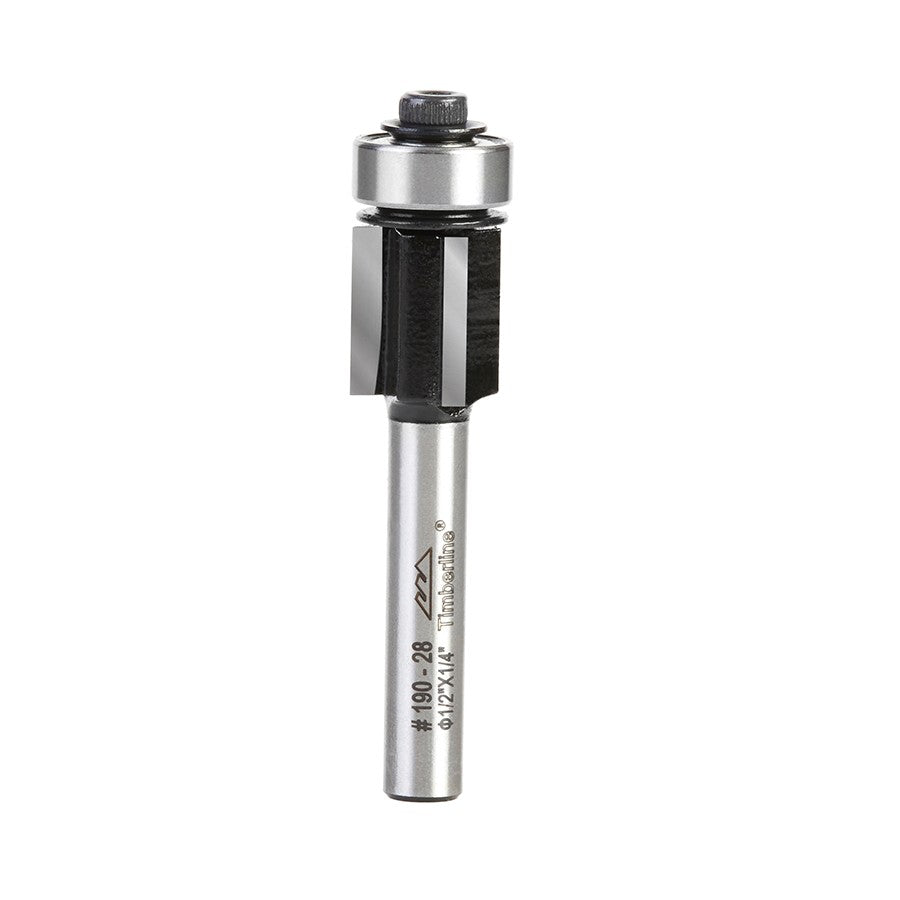 3 Flute Flush Trim Router Bit 190-28 1/2" Dia, 1/2" Cut Length, 1/4" Shank Amana Timberline