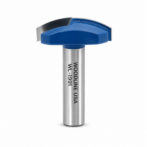 HORIZONTAL COVE MOLDING ROUTER BIT WL-1991 Carbide Tipped Horizontal Crown Molding 1-3/4″ Dia, 1-5/8″ Radius, 1/4″ Cut Depth, 1/2″ Shank