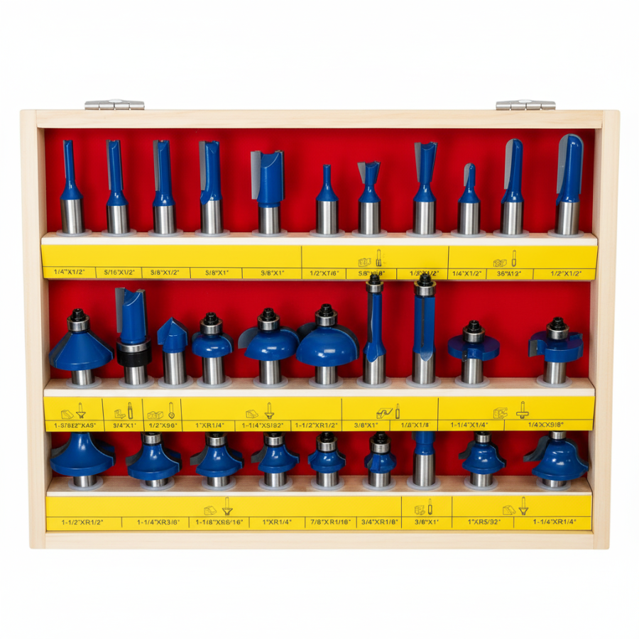 Woodline 30pc ESSENTIALS ROUTER BIT SET 1/2" SHANK