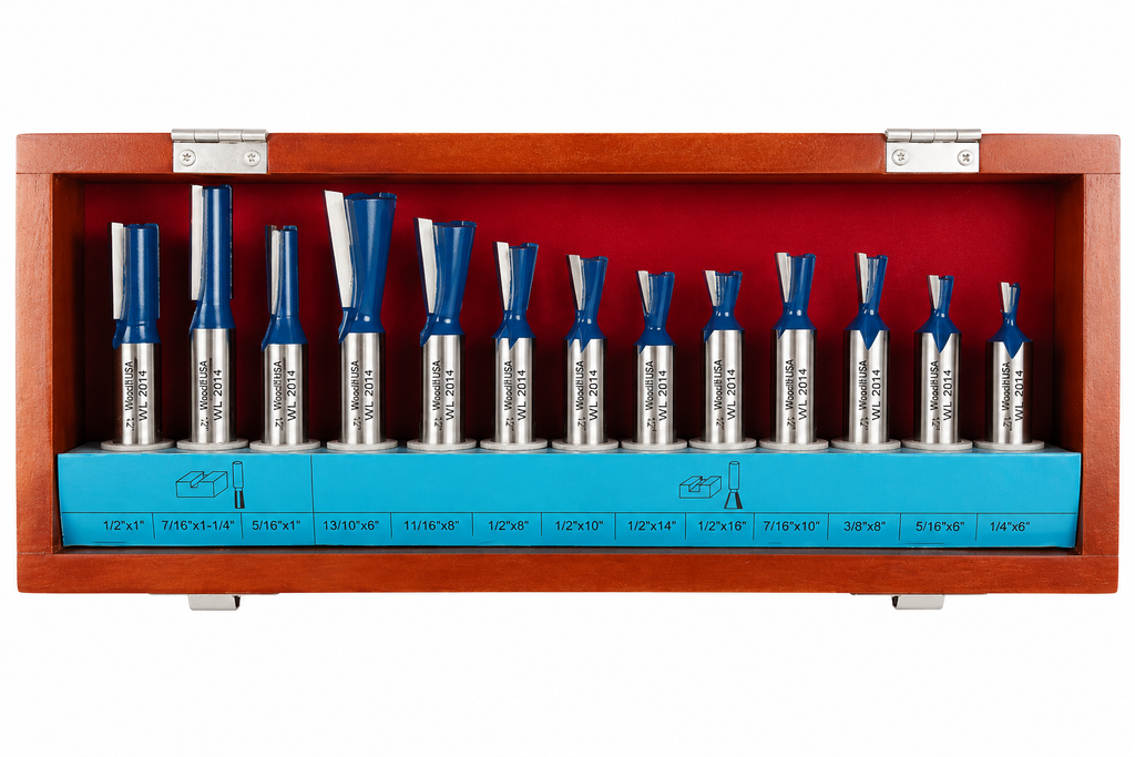 DOVETAIL JOINERY 13pc ROUTER BIT SET