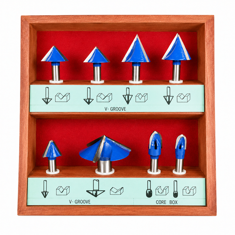 WL-2035 TRISTAR™ SIGNMAKING 8pc ROUTER BIT SET