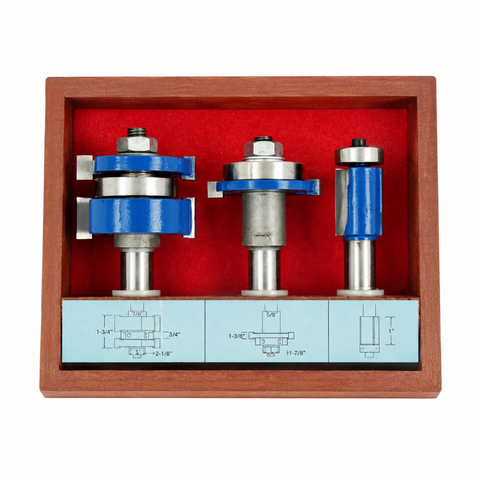 WL-2038  OFFSET TONGUE & GROOVE ROUTER BIT SET