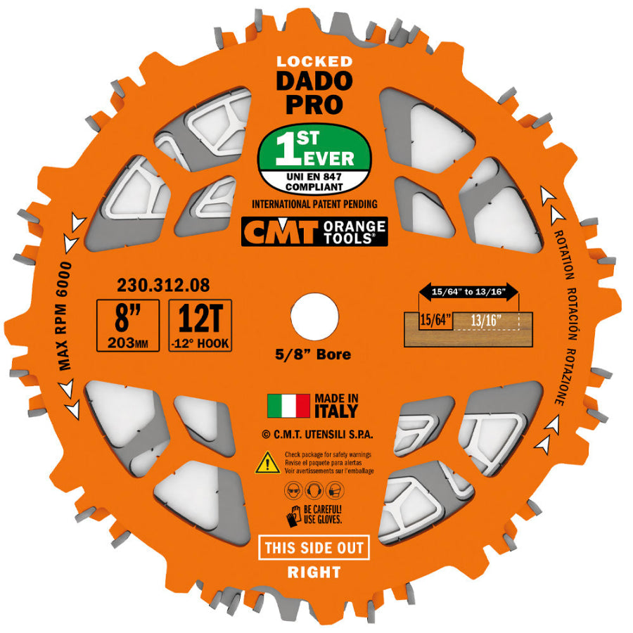 CMT Locked Dado Set 230.312.08