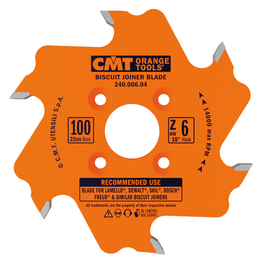 BISCUIT JOINER BLADE

Size:240.006.04 Biscuit Joiner Blade 4″, 6 Tooth, 10° ATB, .0156 Kerf, .0118 Plate, 18°