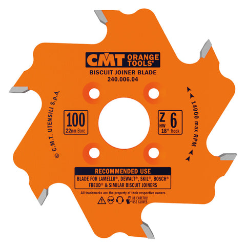BISCUIT JOINER BLADE

Size:240.006.04 Biscuit Joiner Blade 4″, 6 Tooth, 10° ATB, .0156 Kerf, .0118 Plate, 18°