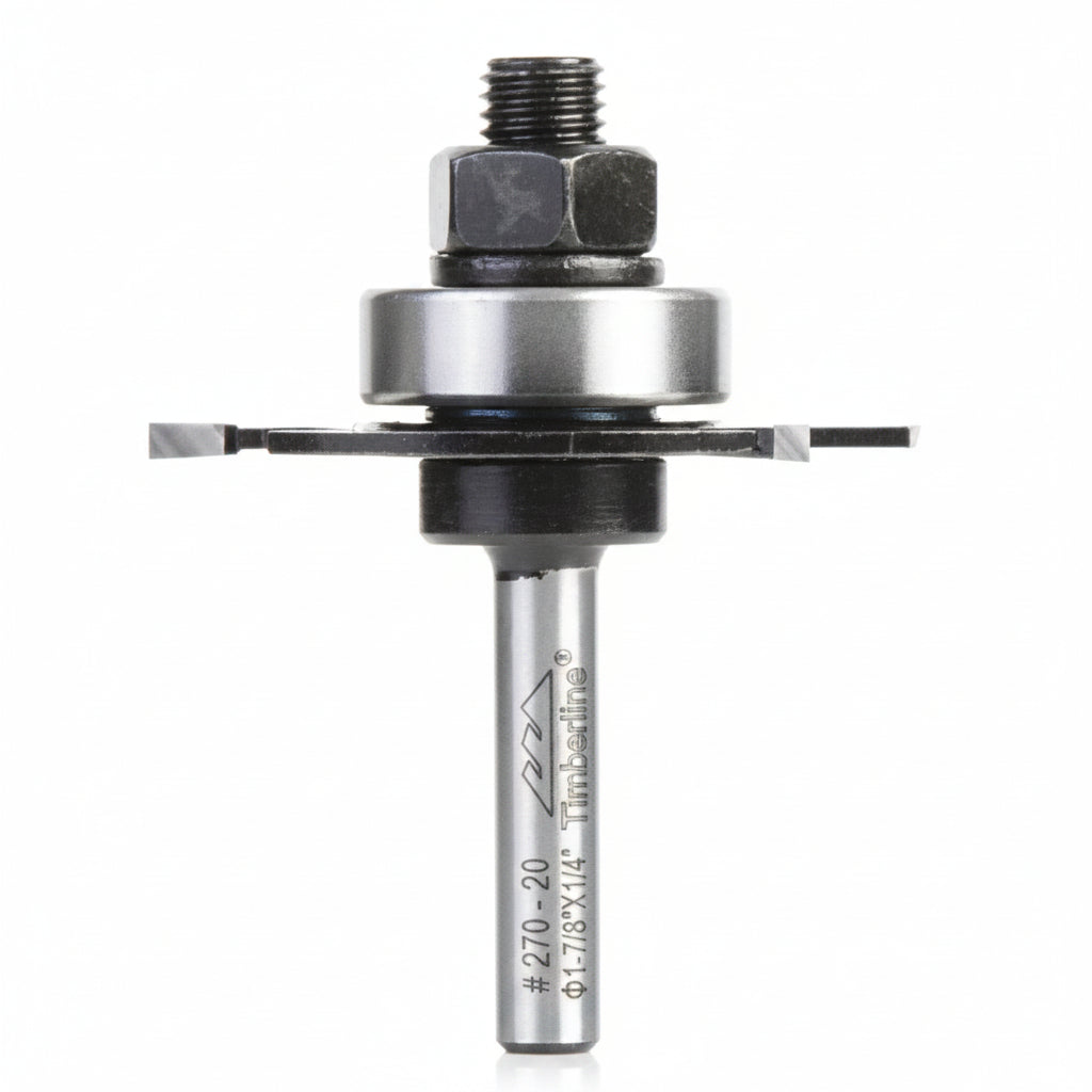 3 Wing Slot Cutter Router Bit 270-20 Slot Cutter 5/64" Kerf, 1-7/8" Cut Dia, 1/4" Shank