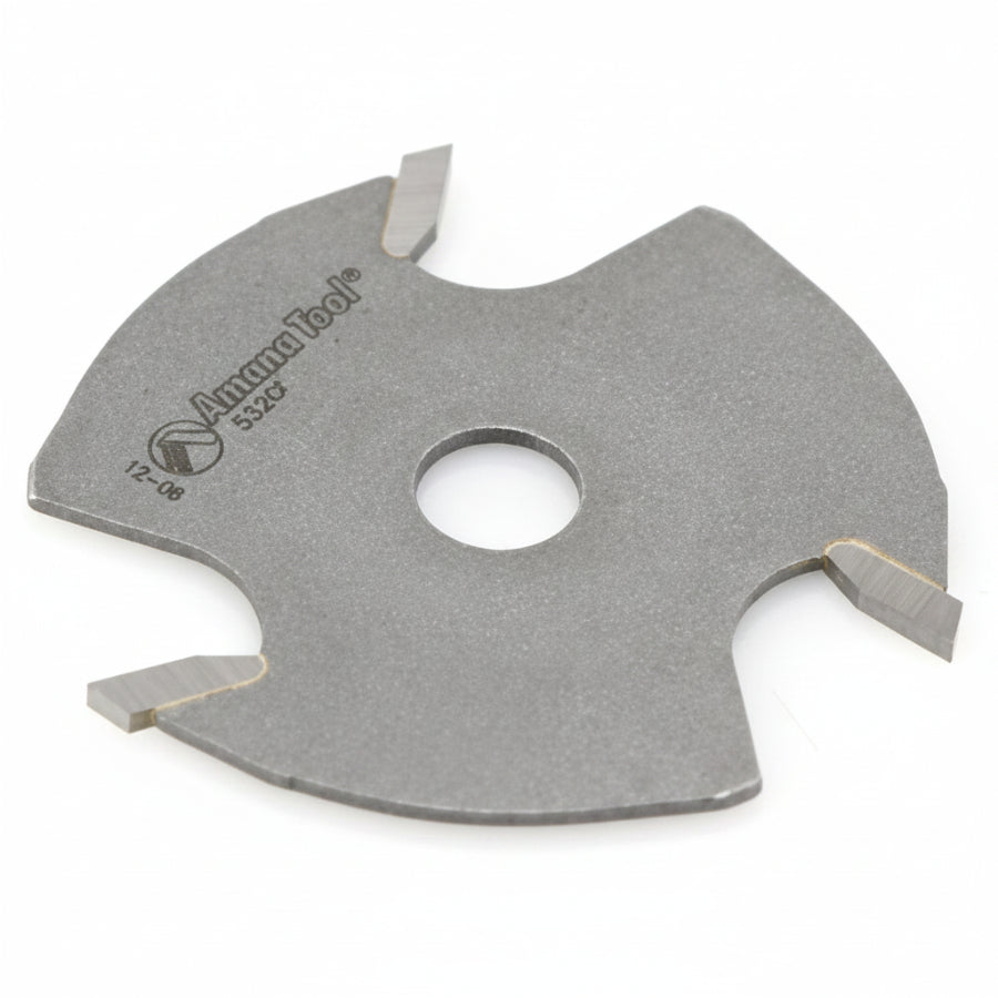 3 Wing Slot Cutter Router Bit 53200 1/16" Kerf, 1-7/8" Cut Dia, Slot Cutter ONLY Amana