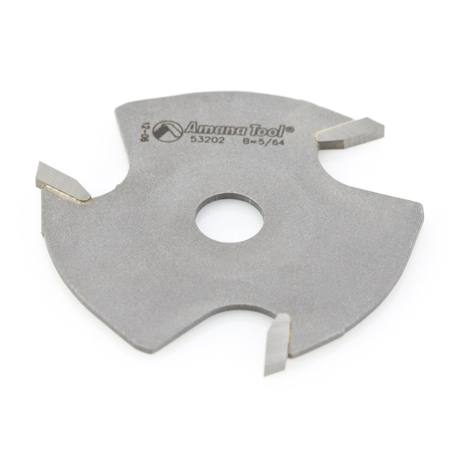 3 Wing Slot Cutter Router Bit 53202 5/64" Kerf, 1-7/8" Cut Dia, Slot Cutter ONLY Amana