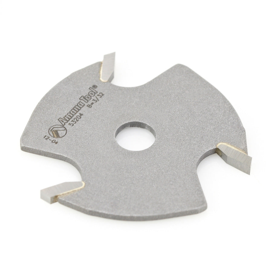 3 Wing Slot Cutter Router Bit 53204 3/32" Kerf, 1-7/8" Cut Dia, Slot Cutter ONLY Amana