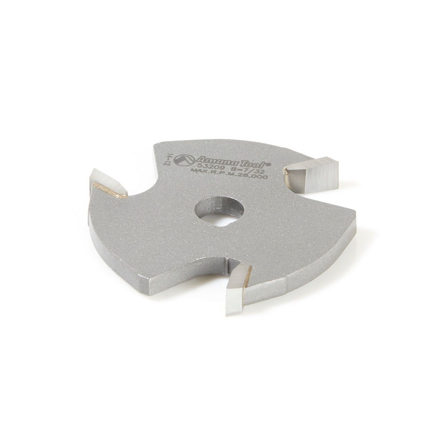 3 Wing Slot Cutter Router Bit 53209 7/32" Kerf, 1-7/8" Cut Dia, Slot Cutter ONLY Amana