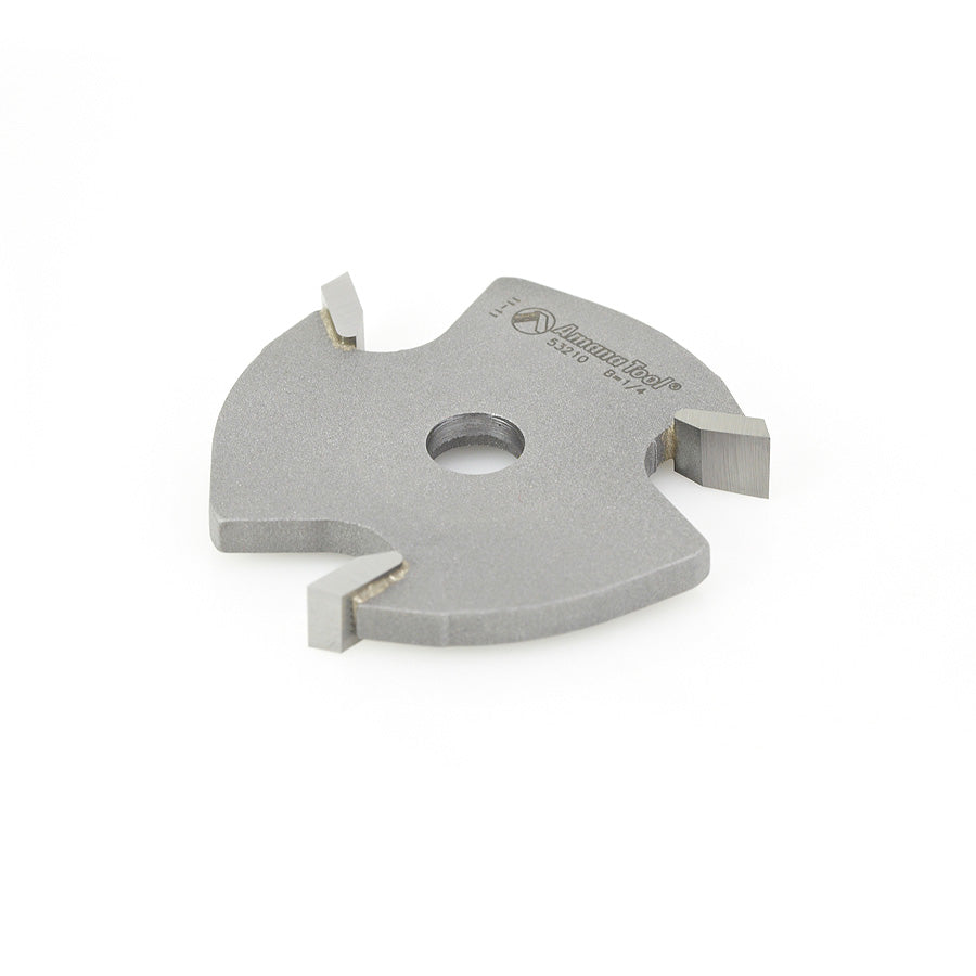3 Wing Slot Cutter Router Bit 53210 1/4" Kerf, 1-7/8" Cut Dia, Slot Cutter ONLY Amana