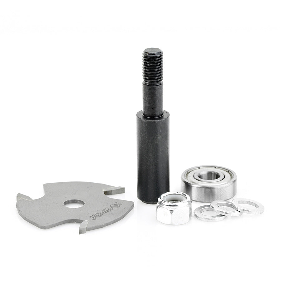 3 Wing Slot Cutter Router Bit 53404-1 3/32" Kerf, 1-7/8" Cut Dia, 1/2" Shank Amana
