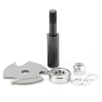 3 Wing Slot Cutter Router Bit 53407 53407-1 5/32" Kerf (for biscuits or Ipe Clip™ deck fasteners), 1-7/8" Cut Dia, 1/2" Shank Amana
