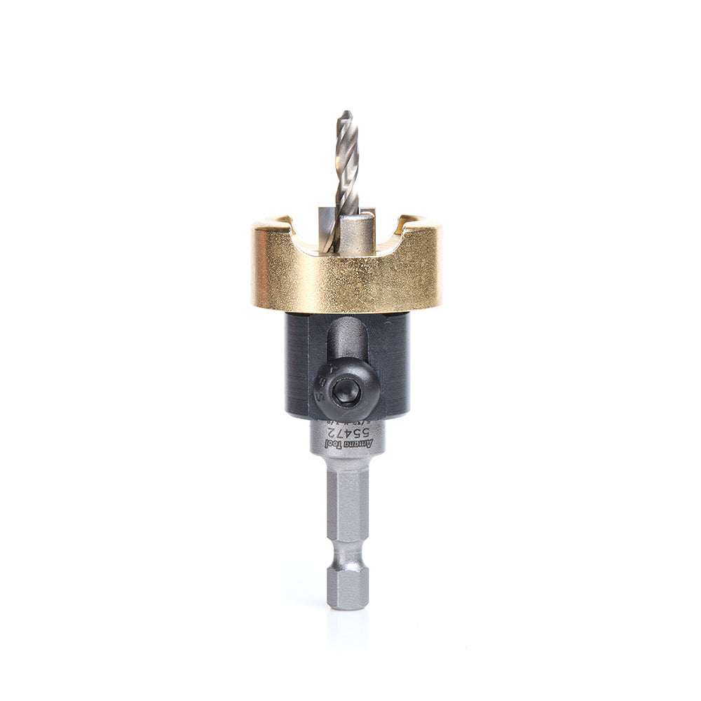 1/4" QUICK RELEASE HEX SHANK W/ DEPTH STOP, CARBIDE TIPPED COUNTERBORE