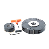 INSERT CARBIDE ADJUSTABLE GROOVE & RABBET 61356 Insert Carbide Adjustable Groove & Rabbet with Scorer 160mm (6-5/16″) Dia, 30.6 to 60mm (1-7/32″ to 2-3/8″) Kerf, 1-1/4″ Bore Amana Tool
