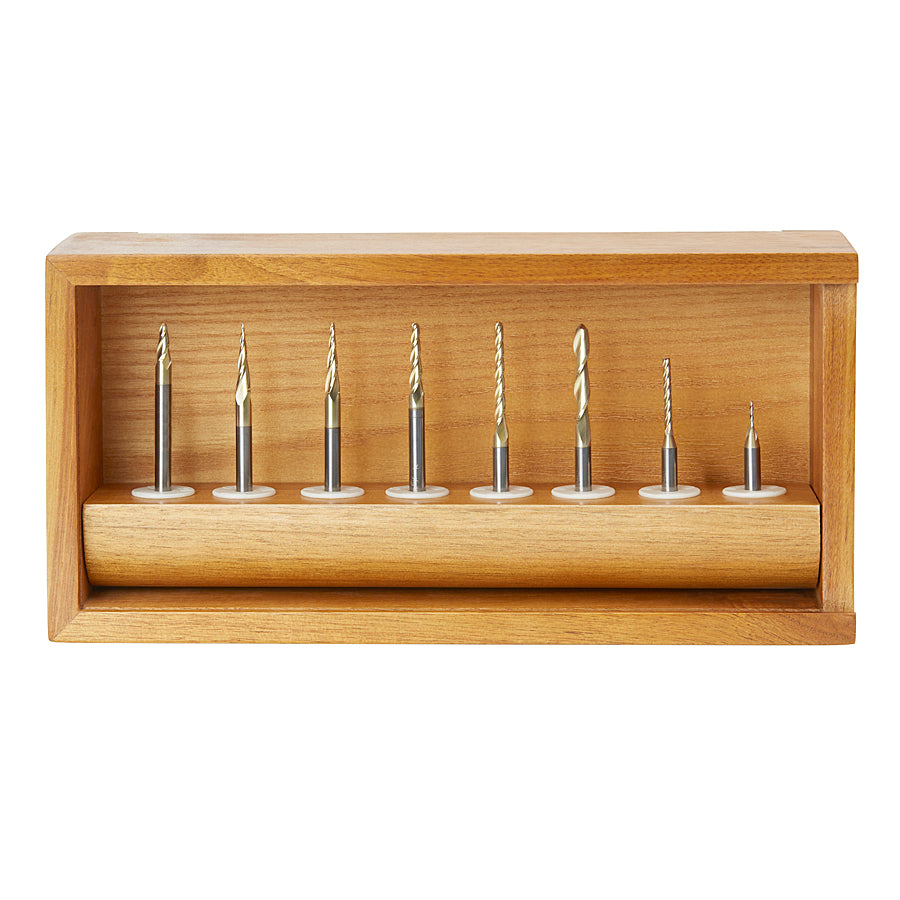AMS-136 CNC 2D/3D CARVING TAPERED BALL NOSE ROUTER BIT SET