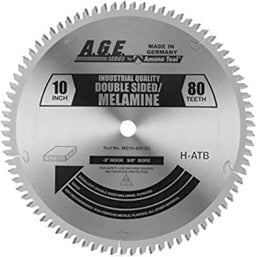 MD10-803 Carbide Tipped Double-Sided Melamine 10 Inch Dia x 80T H-ATB, -5 Deg, 5/8 Bore