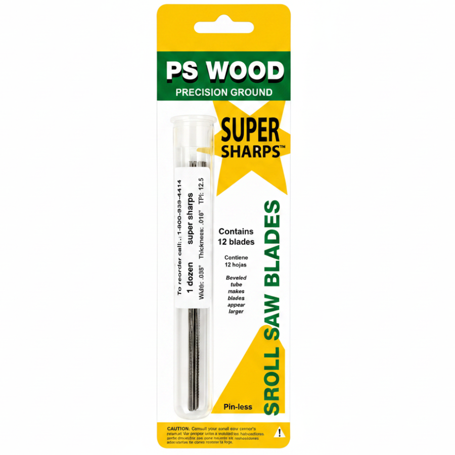PS Wood SuperSharps Scroll Saw Blade Pkg/12