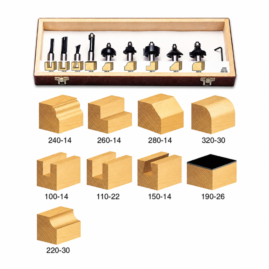 TRS-170 STARTER 11pc ROUTER BIT SET