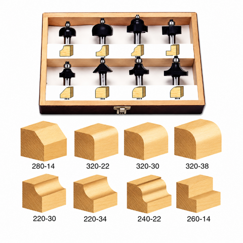 TRS-180 PROFILE 8pc ROUTER BIT SET