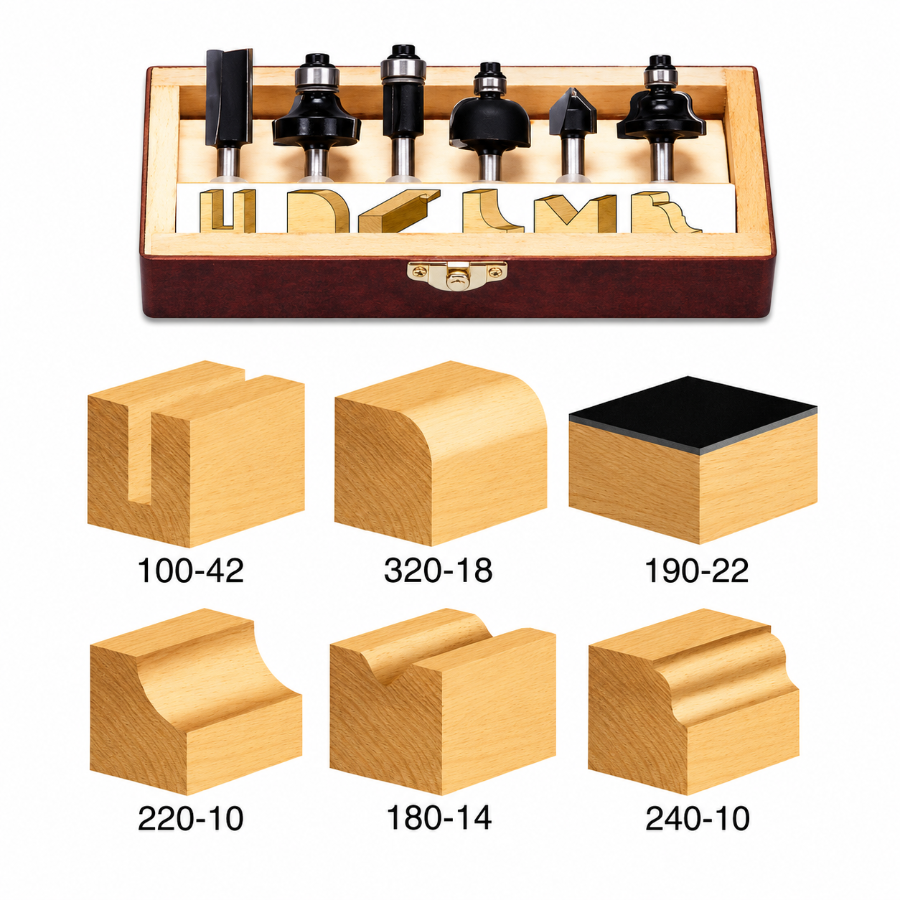 TRS-240 ALL PURPOSE 6pc ROUTER BIT SET