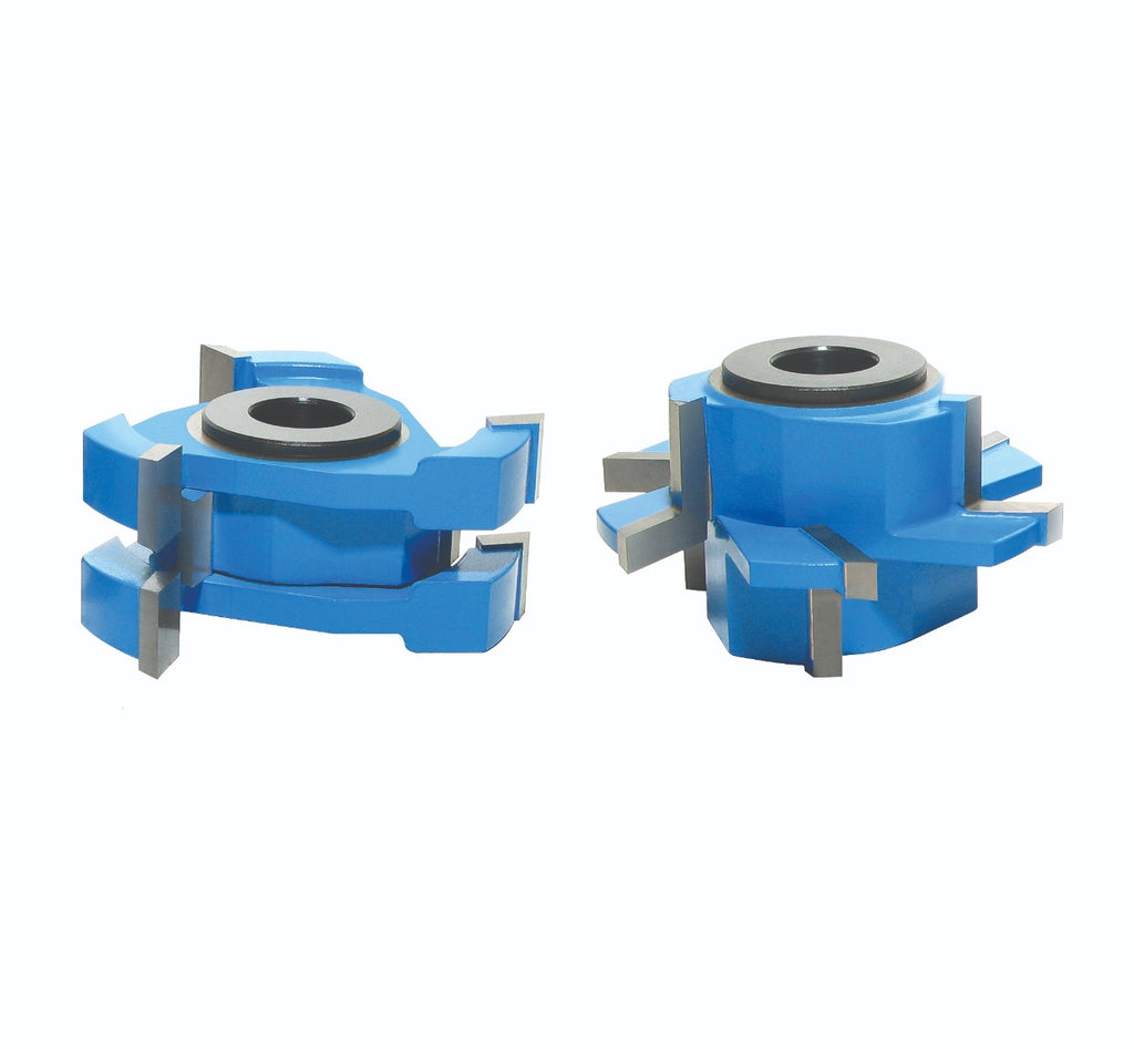 ADJUSTABLE MISSION/SHAKER STYLE 2PC RAIL & STILE CABINET DOOR SHAPER CUTTER SET FOR 3/4" TO 1" MATERIAL