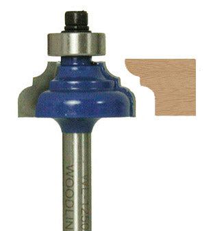 Classical Ogee Router Bit WL-1250 5/32" Radius, 1-1/8" Dia, 1/2" Cut Length, 1/4" Shank Woodline USA