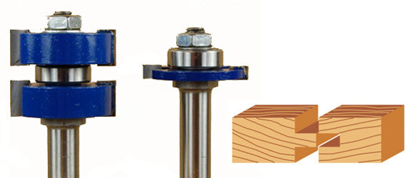 WL-1338B 2pc Set 1/4" Slot, 3/8" x 1/4" Tooth, 1-1/2" Dia, 1-1/8" Cut Length, 1/2" Shank Woodline USA