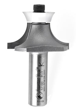 57190 Corner Round Router Bit w/ Ultra-Glide™ Bearing, 1/2″ Radius, 1-5/8″ Dia, 3/4″ Cut Length. 1/2″ Shank