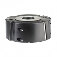 INSERT CABIDE SHEAR RABBETING SHAPER CUTTER 61482 Insert Carbide Shear Rabbeting 5" Dia, 2" Cutting Length, 1-1/16" Max Depth of Cut, 4 Straight + 4 Scoring Kinves, 1-1/4 Bore Steel 
