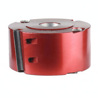 INSERT CABIDE SHEAR RABBETING SHAPER CUTTER 61484 Insert Carbide Shear Rabbeting 5" Dia, 2-3/8" Cutting Length, 1-1/16" Max Depth of Cut, 2 Straight + 4 Scoring Kinves, 1-1/4 Bore Aluminum Head
