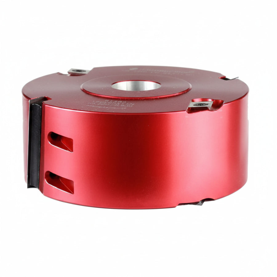 INSERT CABIDE SHEAR RABBETING SHAPER CUTTER 61485 Insert Carbide Shear Rabbeting 5-7/8" Dia, 2-3/8" Cutting Length, 1-1/2" Max Depth of Cut, 2 Straight + 4 Scoring Kinves, 1-1/4 Bore Aluminum Head
