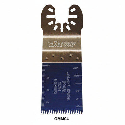 PLUNGE & FLUSH CUT MULTI TOOL CUTTER OMM04-X1 1-3/8" Wide, 1-7/8" Cutting Length, 18 TPI, Japanese Double Row Toothing
